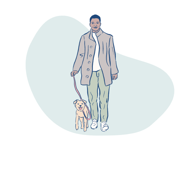 male dog walker